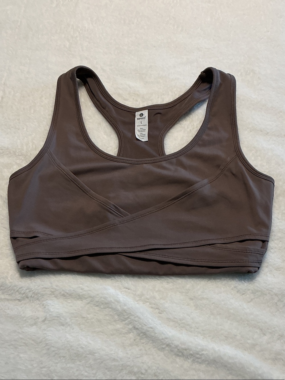 Women’s Racerback Sports Bra - Taupe